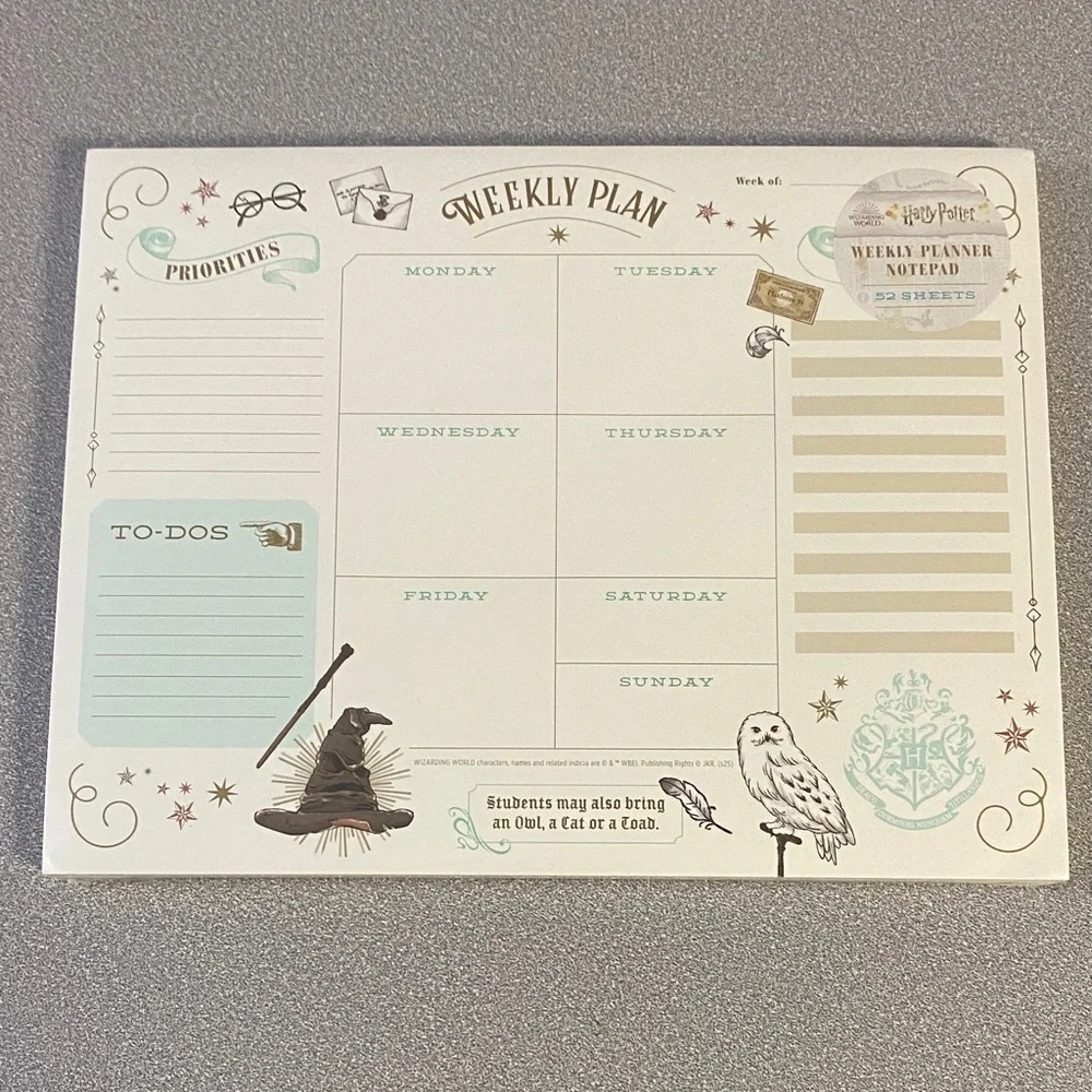 Harry Potter Weekly Planner Pad Brand New